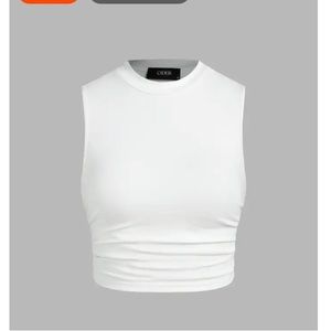 Cider sleeveless white tank